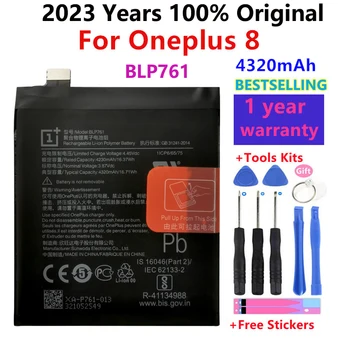100% Оригинальная Высококачественная Замена Аккумулятора BLP761 4320mAh для Oneplus 8 Для аккумуляторов мобильных телефонов One Plus Bateria