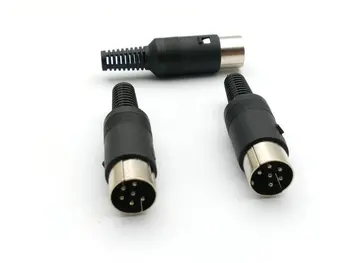 100шт 6-контактный штекерный разъем DIN с Пластиковой ручкой-адаптером