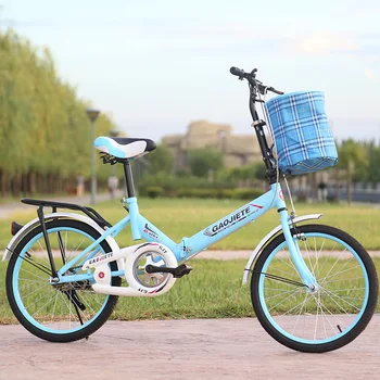 20-дюймовый Складной Велосипед для взрослых, Велосипед для учащихся начальной и средней школы С корзиной, Дорожный велосипед, Велосипед для отдыха, новый