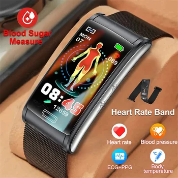 2023 Новые Умные часы для измерения уровня сахара в крови, Женские Умные часы для мониторинга артериального давления, температуры тела, здоровья, Мужские Часы ECG Для xiaomi