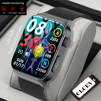 2023 Смарт-часы для мужчин с уровнем глюкозы в крови, ЭКГ + PPG, частота сердечных сокращений, артериальное давление, часы для здоровья IP68, водонепроницаемые умные часы для женщин для Xiaomi