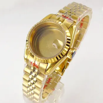 26 мм Роскошный золотой женский чехол для часов NH05 NH06, сменный набор инструментов, Юбилейный браслет, Сапфировое стекло, инструмент для механической мастерской