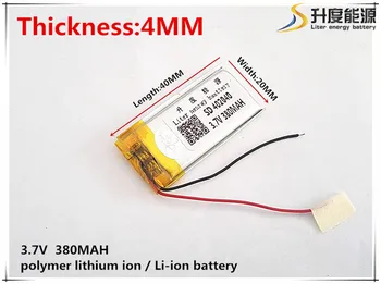 3,7 В 380 мАч 402040 литий-полимерная Li-Po литий-ионная аккумуляторная батарея для мобильного планшета Mp3 MP4 MP5 GPS