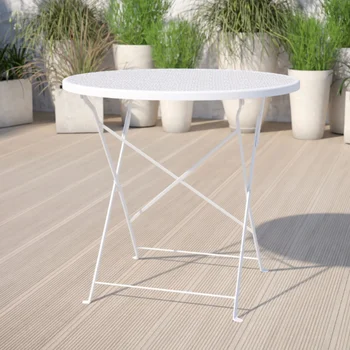 30-дюймовый Круглый белый Складной стол для внутреннего и наружного использования, стол для кемпинга, стол для пеших прогулок, скалолазания, рыбалки, пикника