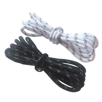 (30 пар/лот) Weiou Светоотражающие Шнурки Для Обуви Круглые 4,5 мм Блестящие Веревочные Шнурки Из Полиэстера С пластиковыми наконечниками Оптом Шнурки Для Обуви
