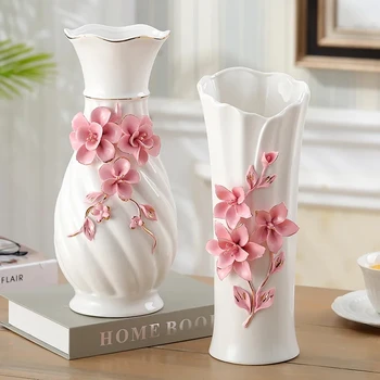 3D керамическая ваза для домашнего декора Креативный дизайн Фарфоровая декоративная ваза для цветов для свадебного украшения