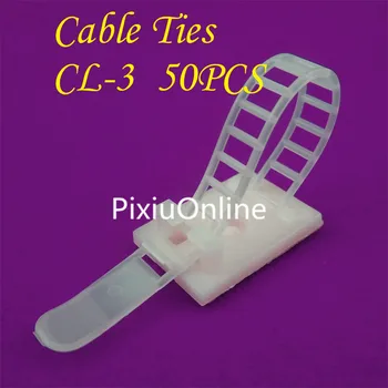 50ШТ YT448 Бесплатная Доставка CL-3 Stick Тип Фиксированного Сиденья Блок Проводки Провода и Кабельной Стяжки Фиксированное Сиденье Регулируемый размер