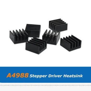 50шт Алюминиевый радиатор 10 * 10 * 5 мм для драйверов StepStick A4988 DRV8825 Запчасти для 3D-принтера