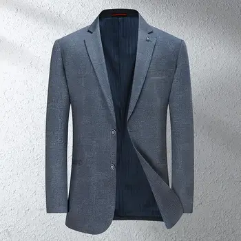 5747- мужская корейская версия модного пиджака single west, весенне-летний приталенный красивый маленький костюм в британском стиле