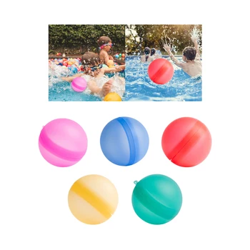5шт Магнитных многоразовых водяных шаров, Многоразовый водяной шар быстрого заполнения, Самоуплотняющиеся Водяные шары для летних игр