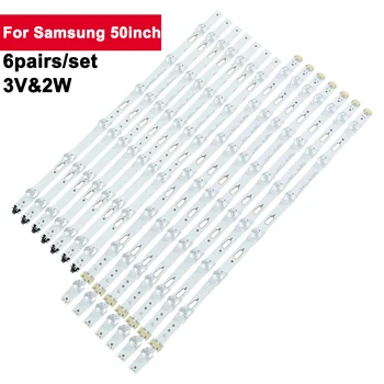 6 пар/комплект светодиодной ленты Подсветки 3V Для Samsung 50 дюймов S_KU6K_50_FL3 LM41-00253A UA55JU5900JXXZ UA55JU50SW UE55MU6120K UE55KU6000
