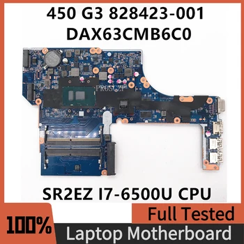 828423-001 Бесплатная Доставка Для HP Probook 450 G3 Материнская плата ноутбука DAX63CMB6C0 с процессором SR2EZ I7-6500U 100% Полностью работает