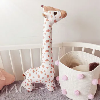 85 см Большой Размер Милый Жираф Плюшевые Игрушки Моделирование Животные Жираф Мягкая Кукла Детская Комната Кровать Декор Детские Игрушки Подарки