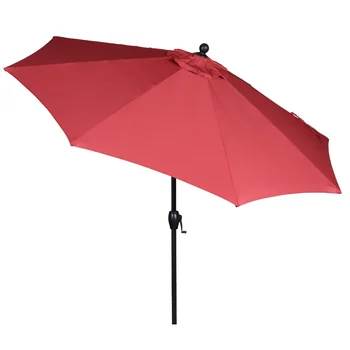 9-дюймовый зонт для патио премиум-класса, 100% полиэстер, прочный, 11,2 фунта, 9,00x9,00x8,00 футов