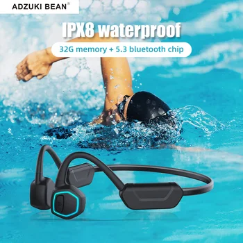 Adzuki Bean IPX8 Водонепроницаемые Наушники Для Плавания X15 Беспроводные Bluetooth Наушники с костной Проводимостью С Микрофоном 32G MP3 Спортивная Гарнитура