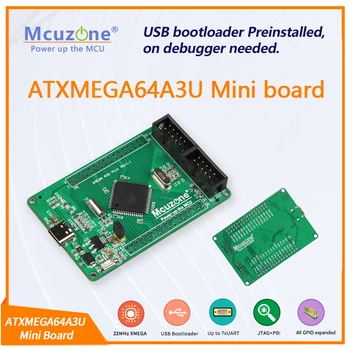 ATxmega64A3U Мини-плата USB Program PDI JTAG XMEGA64A3 U 64A3U AVR ATMEL MICROCHIP 7UART