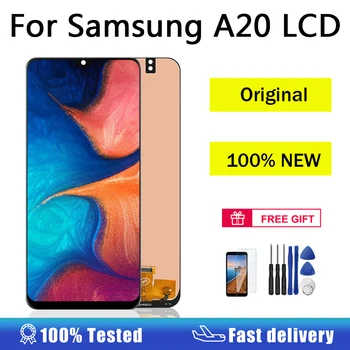 AUMOOK Оригинальный для Samsung Galaxy A20 ЖК-дисплей с Сенсорным экраном, Дигитайзер, Замена для Samsung A20 A205 A205F, Экран дисплея