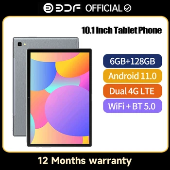 BDF Планшет 6 ГБ ОЗУ 128 ГБ ПЗУ Android 11 Обучающий Планшет Восьмиядерный 10,1-дюймовый Экран дисплея Две SIM-карты Dual 4G LTE WIFI Bluetooth