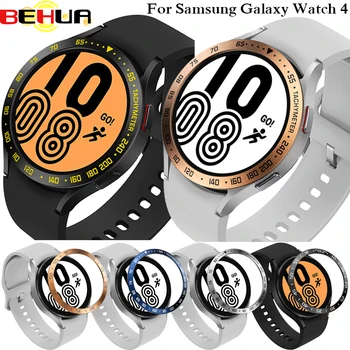 BEHUA Металлический Ободок Кольцо для Укладки Чехол для Samsung Galaxy Watch 4 5 40 мм/44 мм Smartwatch Чехол Спортивный Клейкий Чехол Кольцо Аксессуары