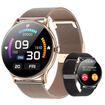 Bluetooth-вызов, монитор сердечного ритма, смарт-часы, GPS-трек, фитнес-трек с полным касанием, Водонепроницаемые Мужские смарт-часы для Android IOS