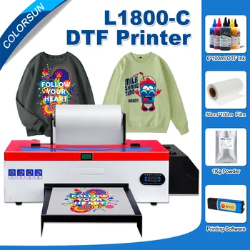Colosun A3 DTF Принтер L1800 для прямой печати на пленке A3 DTF принтер для футболки Толстовки Куртка Джинсы Шляпа