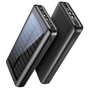 Crazy Hot в Германии Великобритании Италии Amazon Slim Solar Charger Dual Torch Внешний аккумулятор Solar Powerbank емкостью 30000 мАч