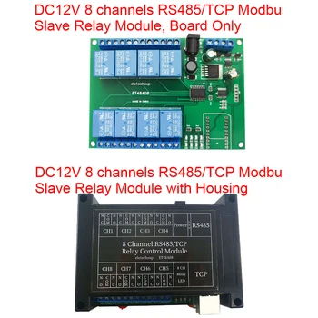 DC 12V 8-канальный сетевой RS485/TCP Modbus ведомый релейный модуль Ethernet релейный сетевой коммутатор модуль ET48A08
