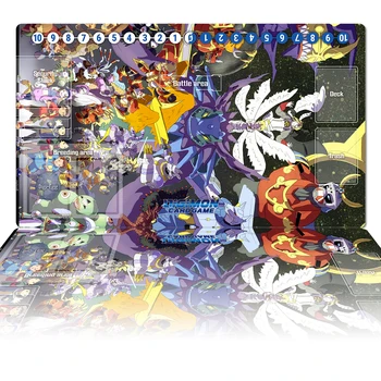 Digimon Monsters Playmat DTCG CCG Настольная Игра Торговый Карточный Игровой Коврик Аниме Коврик Для Мыши Настольный Коврик Игровые Аксессуары Зоны Бесплатная Сумка