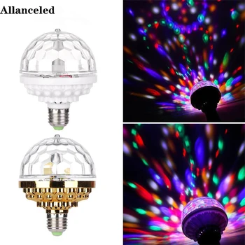 E27 Вращающийся Волшебный Шар Освещает Мини RGB Проекционную Лампу Party DJ Disco Ball Light Indoor Lamps Club LED Проектор С Волшебным Эффектом