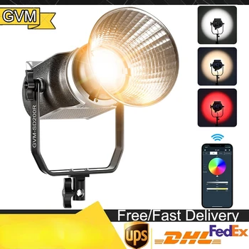 GVM SD200R Двухцветный светодиодный Студийный Видео Прожектор Kit 2700-7500 K COB Для Фотосъемки С Подставкой и Софтбоксом Для Видеозаписи