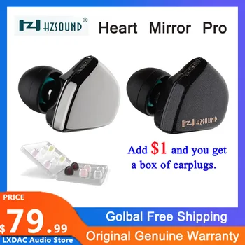 HZSOUND Heart Mirror Pro 10 мм CNT Диафрагма Внутриканальный Монитор 2Pin Разъем Наушники Hi-Fi Наушники Музыкальная Гарнитура Проводные Наушники