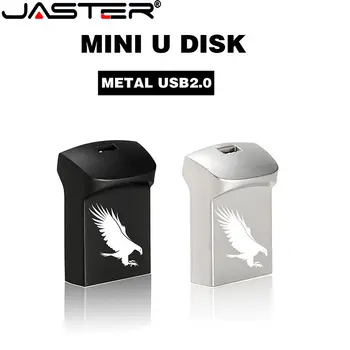 JASTER Мини Металлические USB Флэш-накопители 64 ГБ 32 ГБ 16 ГБ 8 ГБ 4 ГБ Бесплатный Пользовательский Логотип Водонепроницаемые USB флэш-накопители с Логотипом Черный Бизнес-Подарок