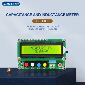 JUNTEK LC-100A Цифровой ЖК-измеритель емкости и Индуктивности LC Meter 1pF-100mF 1uH-100H ЖК-дисплей LC100A Электрические Приборы