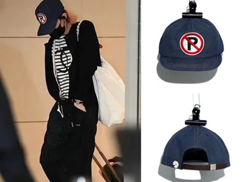 Kpop G-Dragon, Синяя Ковбойская буква P, Утка, Многофункциональная шляпа с язычком, Солнцезащитный крем и модные трендовые повседневные украшения, коллекция фанатов
