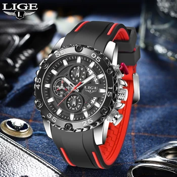 LIGE Повседневные спортивные кварцевые часы для мужчин, водонепроницаемые Модные Деловые мужские часы со стальным ремешком, Светящиеся часы, Мужские наручные часы