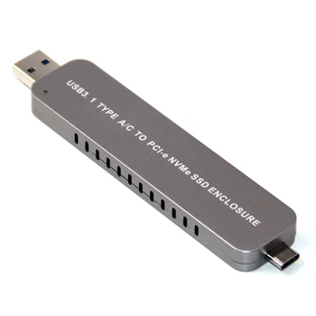 M key NVME PCI Express M.2 SSD Корпус жесткого диска 2 в 1 USB3.1 Type A C к PCI-E NGFF Портативная коробка для Samsung 960 EVO PM961 PM951