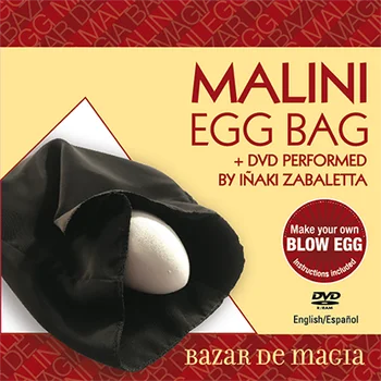 Malini Egg Bag Pro Волшебные Трюки Сценическая магия Magia Magie Реквизит для фокусников Иллюзионный трюк + Учебное пособие