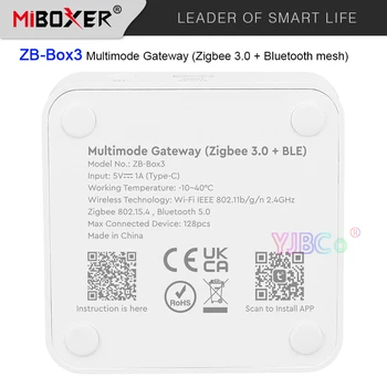 Miboxer Zigbee 3.0 Шлюз ZB-Box3 беспроводной/ZB-Box2 Проводной WiFi Смарт-контроллер поддерживает голосовое управление приложением онлайн-обновление