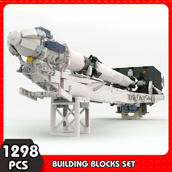 Moc Высокотехнологичная ракета Falconed 9 со стартовой вышкой в масштабе 1: 110, набор строительных блоков, Переносная модель, кирпичи, игрушки, подарки
