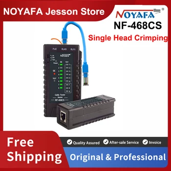 Noyafa NF-468CS Сетевой Кабель Lan Тестер Быстрой Зарядки Rj45 Cat5 Utp Ethernet Инструмент Cat6 E Rj11 8P POE 60V Машина Для Защиты От Горения