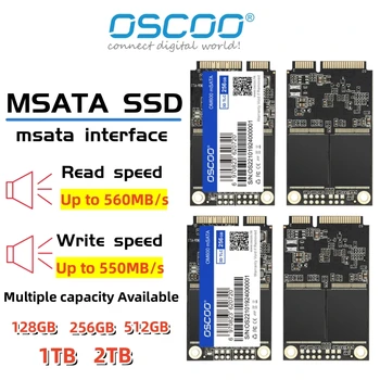 OSCOO MSATA SSD 3050 ММ 128 ГБ 256 ГБ 512 ГБ 1 ТБ 2 ТБ Жесткий диск для Компьютера 3x5 см Внутренний твердотельный жесткий диск для ноутбука HP