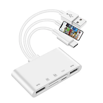 OTG USB-камера, многопамятный адаптер для чтения карт Micro-SD TF, комплект для iPhone iPad, конвертер Apple 13