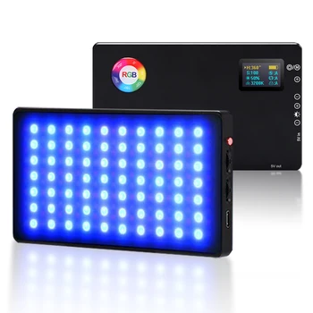 RGB Led Video Light CRI 96 + 360 ° Полноцветный 9 Световой Эффект 3200-7500K С Регулируемым Плавным Затемнением 1-100% для Фотосъемки камерой