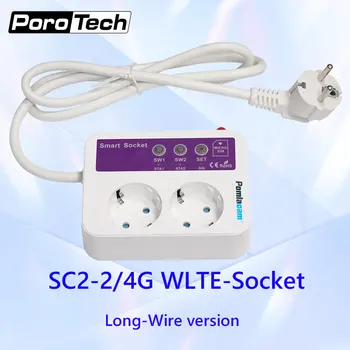 SC2-GSM WLTE 2 / 4G Умная Розетка 16A SMS Дополнительный датчик температуры Приложение Умный Пульт дистанционного Управления ВЫКЛЮЧЕНИЕ/ВКЛЮЧЕНИЕ Питания Умная Розетка Длинная линия