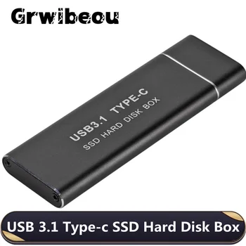 Type C USB 3,1 к M.2 NGFF SSD Мобильный Жесткий диск Коробка Адаптер Type C Карта Внешний Корпус Чехол для m2 SATA SSD 2230/42/60 2280