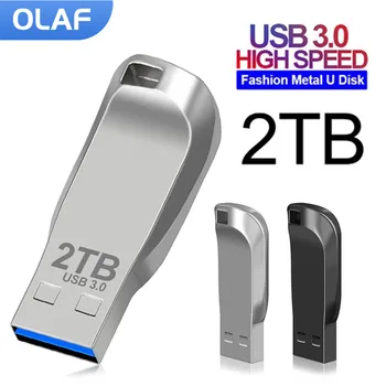 USB Флэш-накопители 3.0 Высокоскоростные Cle Флешки 2 ТБ 1 ТБ 512 ГБ Водонепроницаемые Металлические USB Memory Stick Флэш-накопитель Бесплатная Доставка