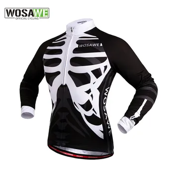 WOSAWE Skeleton Сублимационная печать Велоспорт Джерси Одежда 3 стиля Полиэстер Велосипедная Одежда Летняя Мужская Быстросохнущая Велосипедная Майка