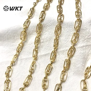 WT-BC181 WKT Оптовая продажа Новая золотая цепочка с большой отстрочкой и тремя маленькими отстрочками DIY женское ожерелье, браслет, ювелирные аксессуары