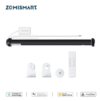 Zemismart Matter Over WiFi Умный Роликовый Моторчик для трубки 3738 мм Homekit Siri Google Home Smartthings Control