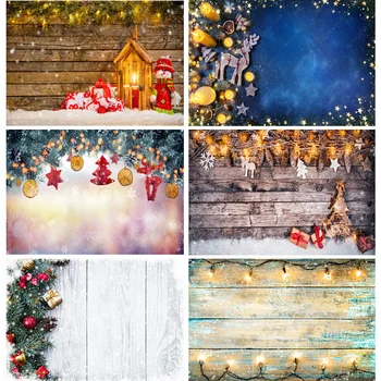 ZHISUXI Рождественские деревянные доски Фон для фотосъемки Снеговик Фоны для реквизита фотостудии 211220 SDMB-07